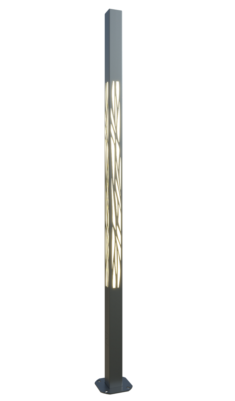 Decorative LED pole 18 ft. Vienna OD 4x4 (Galvanized steel) Two sides 60W 8100Lm